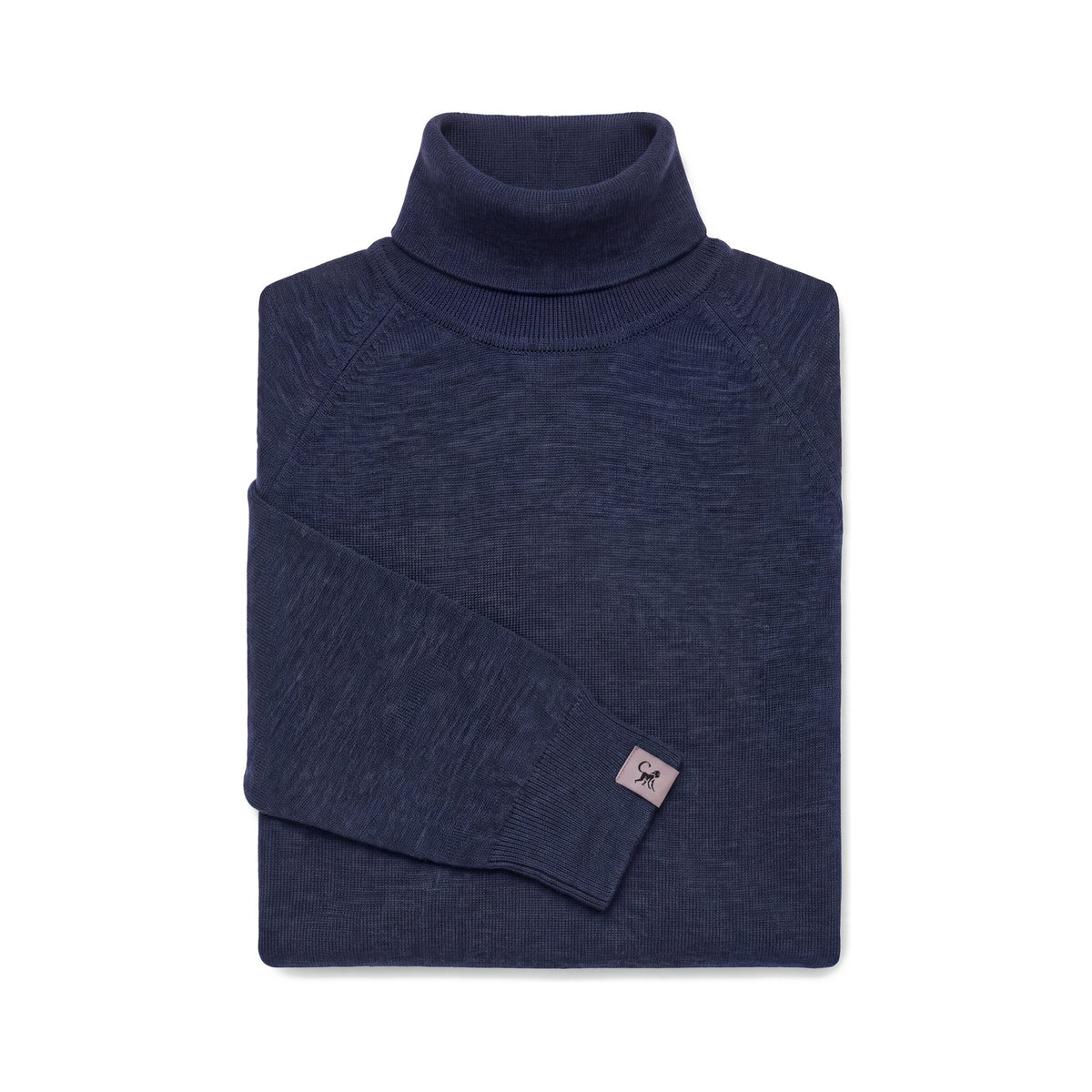 Wollen heren coltrui van merinowol - Navyblauw