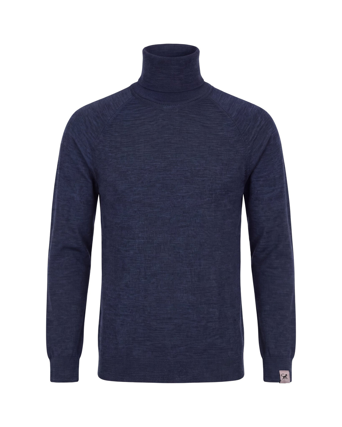 Wollen heren coltrui van merinowol - Navyblauw