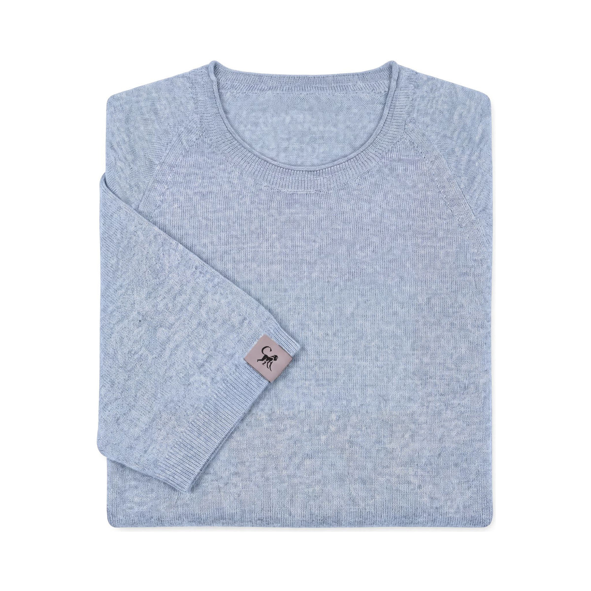 Merino T-Shirt Heren Ronde Hals - Lichtblauw