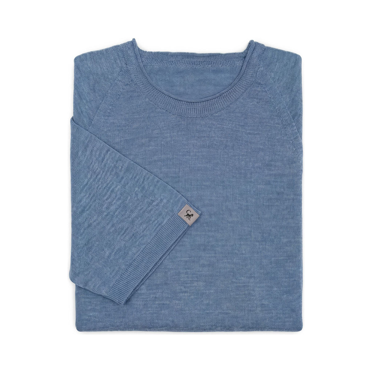 Merino T-Shirt Heren Ronde Hals - Petrolblauw
