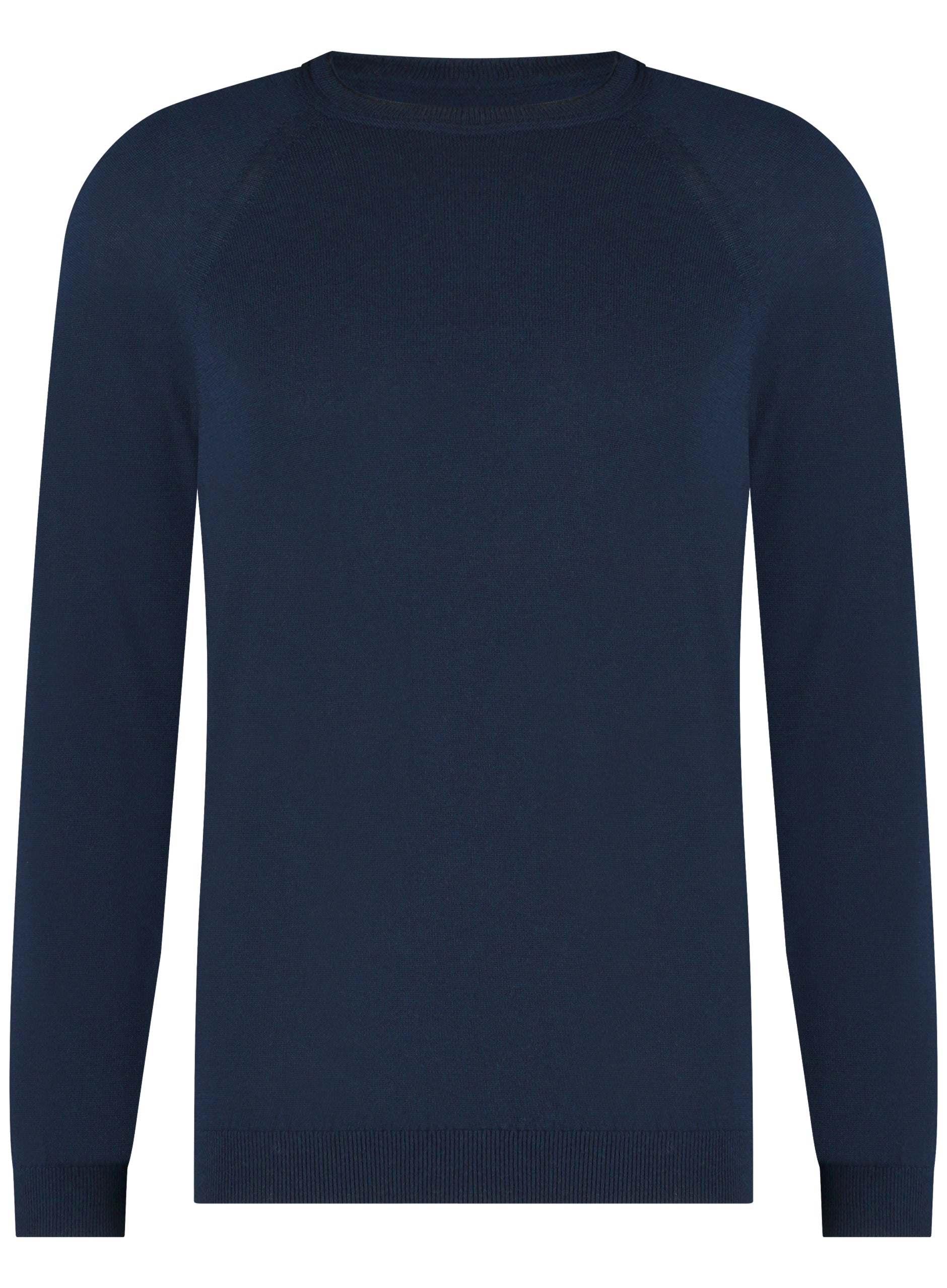 Heren trui van merinowol met ronde hals - Navy