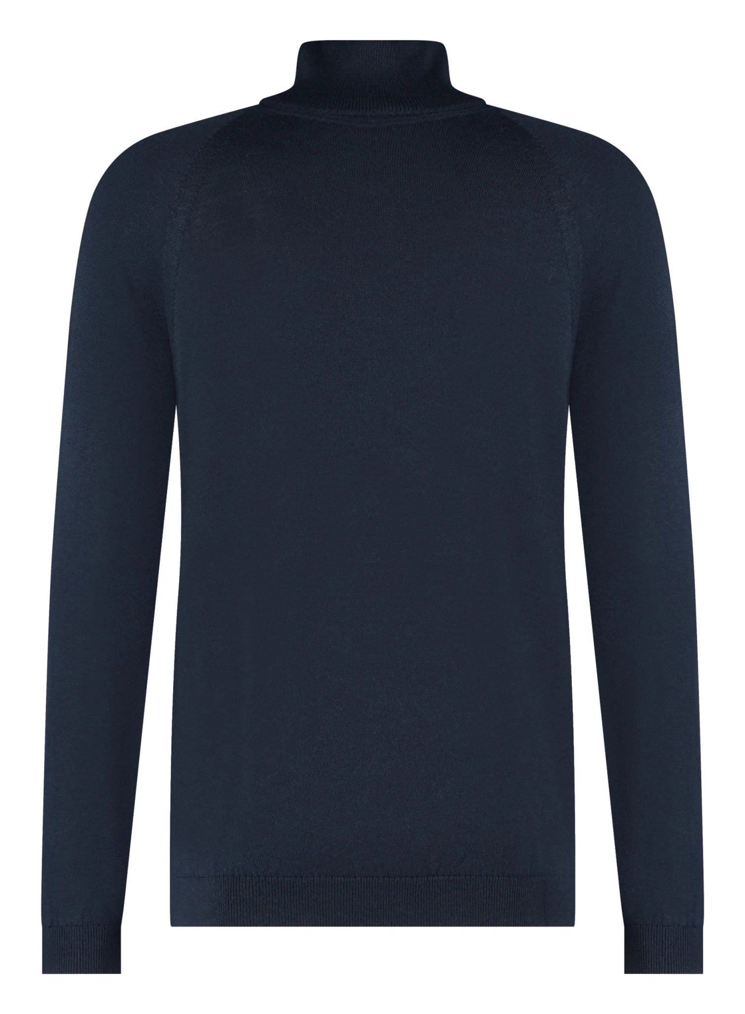Heren coltrui van merinowol - Navyblauw - Meedin