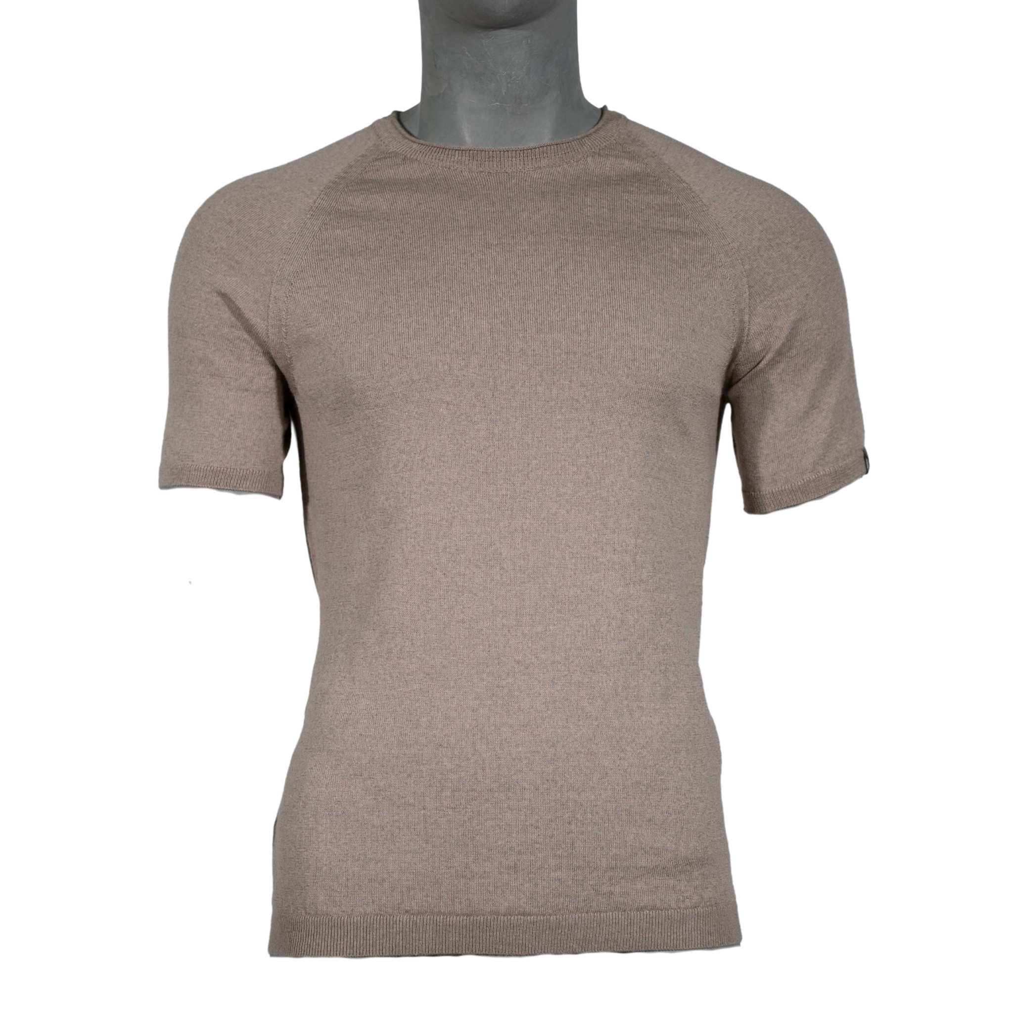 Herren-T-Shirt aus Merinowolle - Taupe