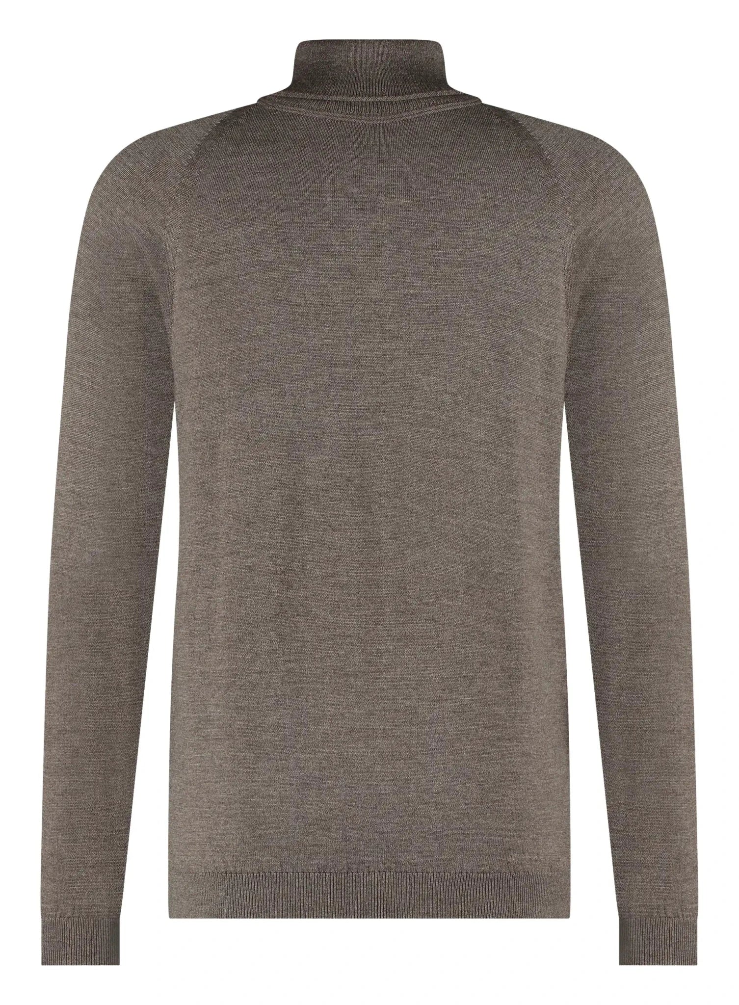 Heren coltrui van merinowol - Taupe - Meedin