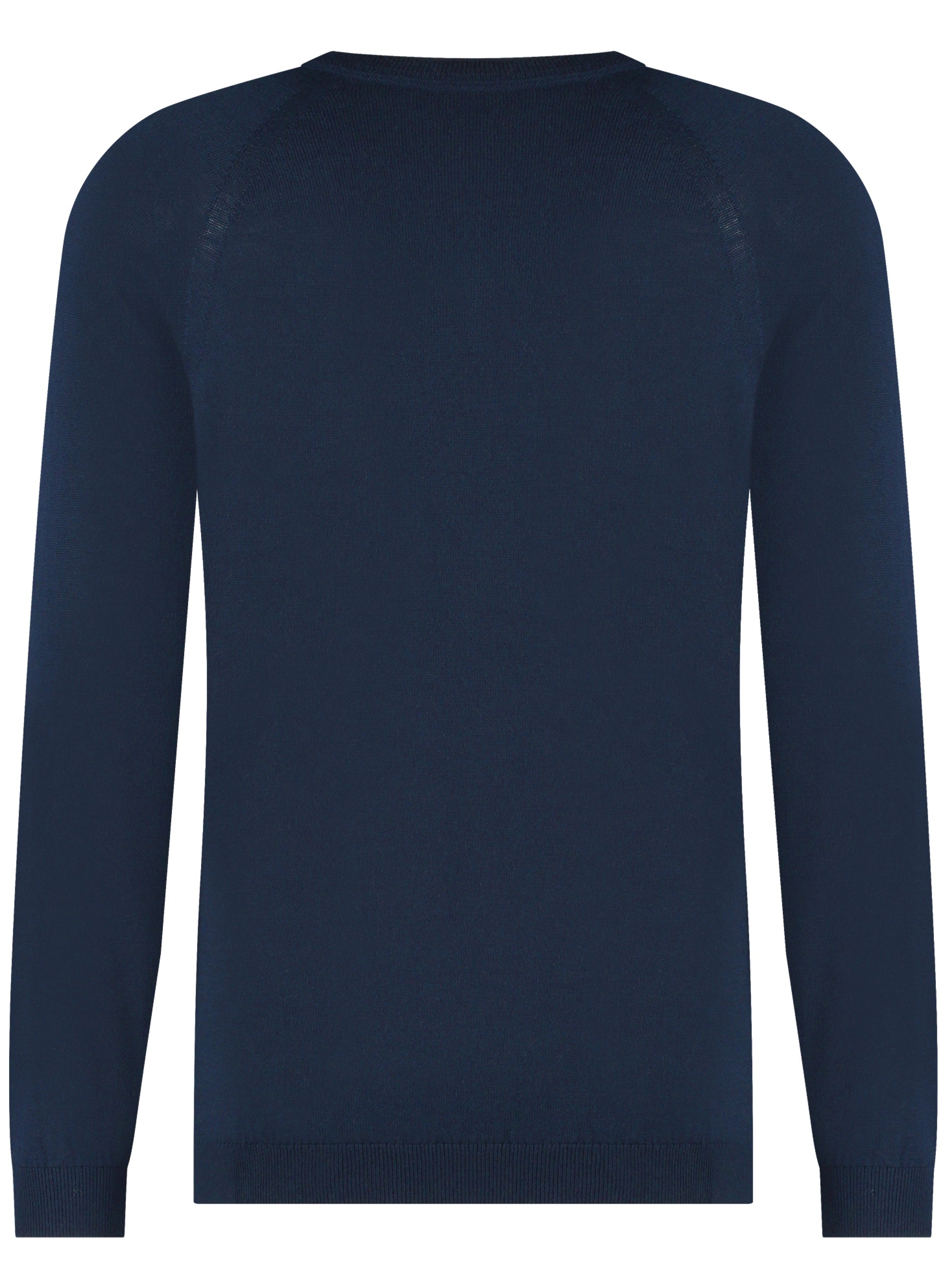 Heren trui van merinowol met ronde hals - Navy