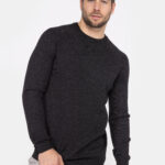 Ronde hals Merino Zwart Melee